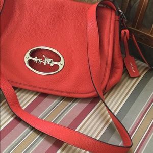 Coach orange  leather cross/shoulder bag